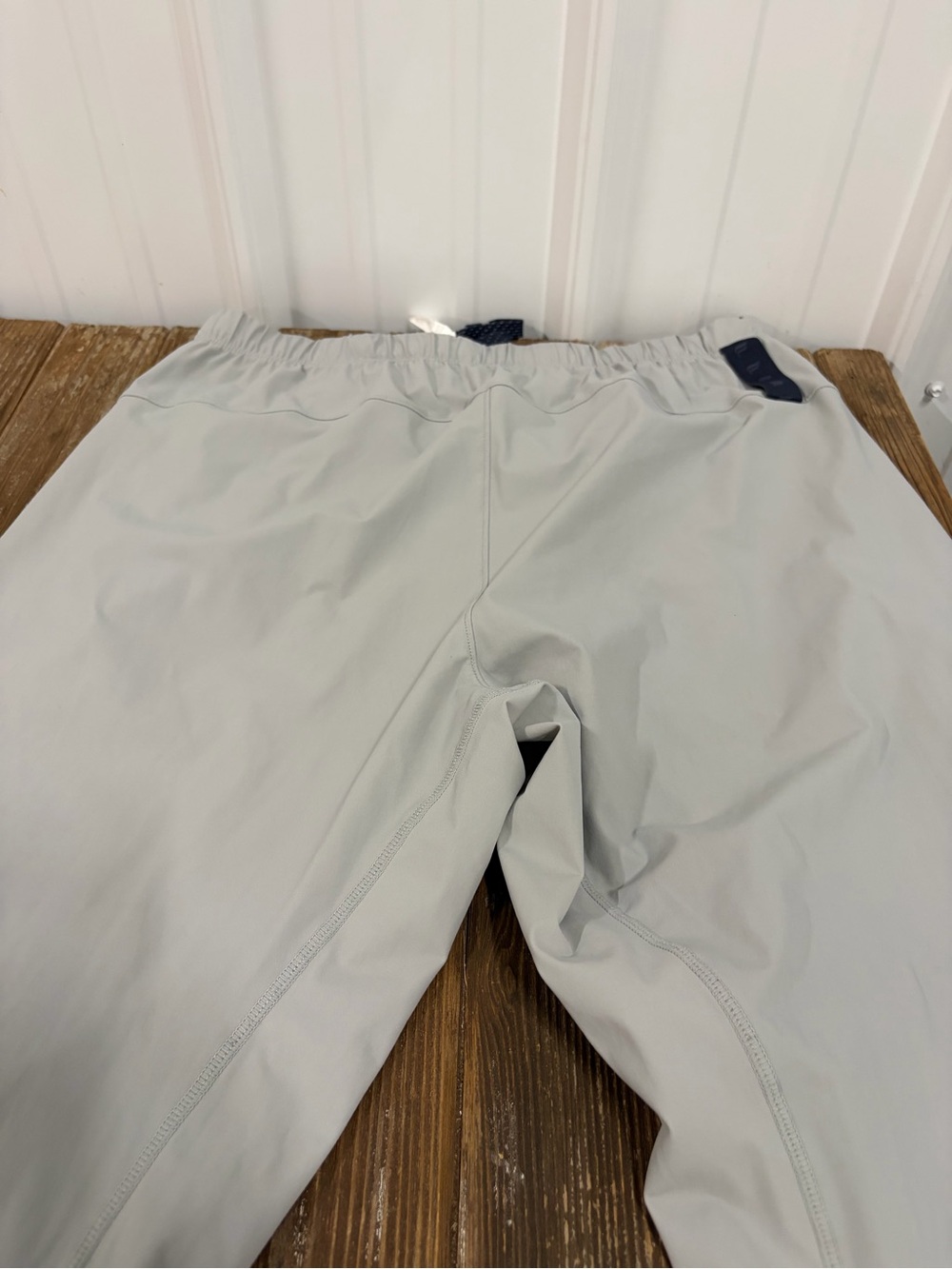 Fabletics Light Gray Drawstring Track Pants - Picture 4 of 7